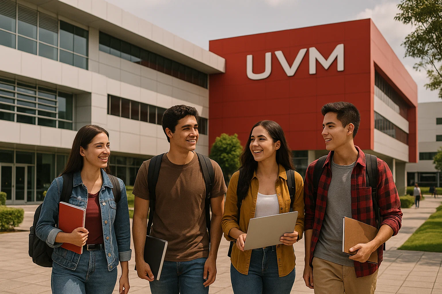 Estudiantes en el campus de la UVM México